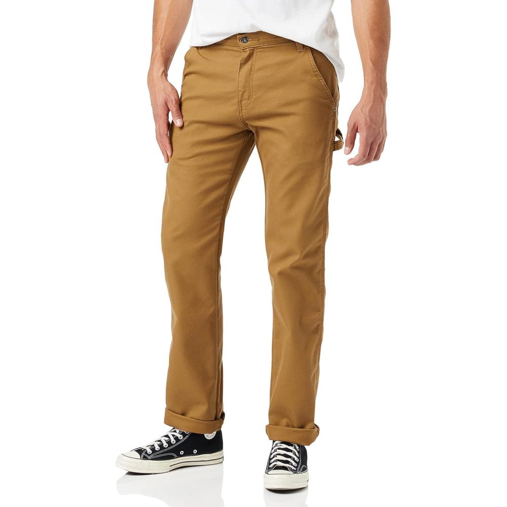 image:imageDickies Mens Tough Max Duck Carpenter PantStonewashed Brown Duck