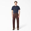 Dickies Men’s Relaxed Fit Heavyweight Duck Carpenter Pants(Rinsed Chocolate Brown V1)