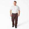 Dickies Men’s Relaxed Fit Heavyweight Duck Carpenter Pants(Rinsed Chocolate Brown V1)
