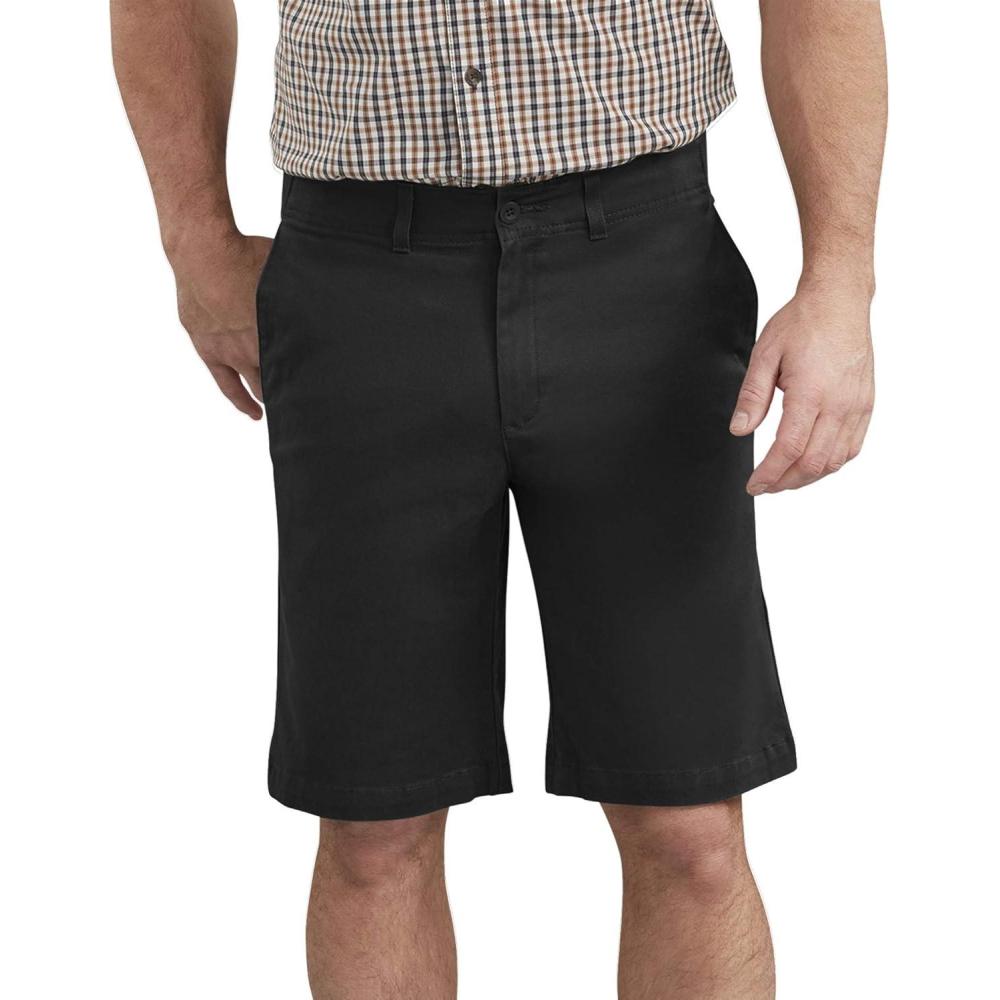 image:imageDickies Mens 11 Inch Active Waist Washed Chino ShortRinsed Black
