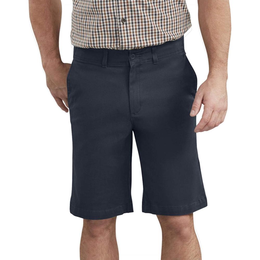image:imageDickies Mens 11 Inch Active Waist Washed Chino ShortRinsed Dark Navy
