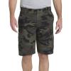 Dickies Men’s 11 Inch Relaxed Fit Lightweight Ripstop Cargo Short(Stonewashed Moss/Black/Green Camo V1)