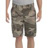 Dickies Men’s 11 Inch Relaxed Fit Lightweight Ripstop Cargo Short(Stonewashed Pebble Brown/Black/Olive Camo V1)