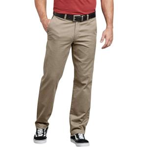 Dickies Men’s Flex Active Waist Washed Chino Pant – Slim Taper Fit(Rinsed Desert Sand)