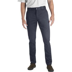 Dickies Men’s Skinny Fit Straight Leg Pants – Slim Stretch Work Trousers for Office, Retail & Casual Wear(Dark Navy)