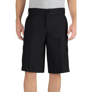 Dickies Men’s 13 Inch Relaxed Fit Stretch Twill Cargo Short(Black)