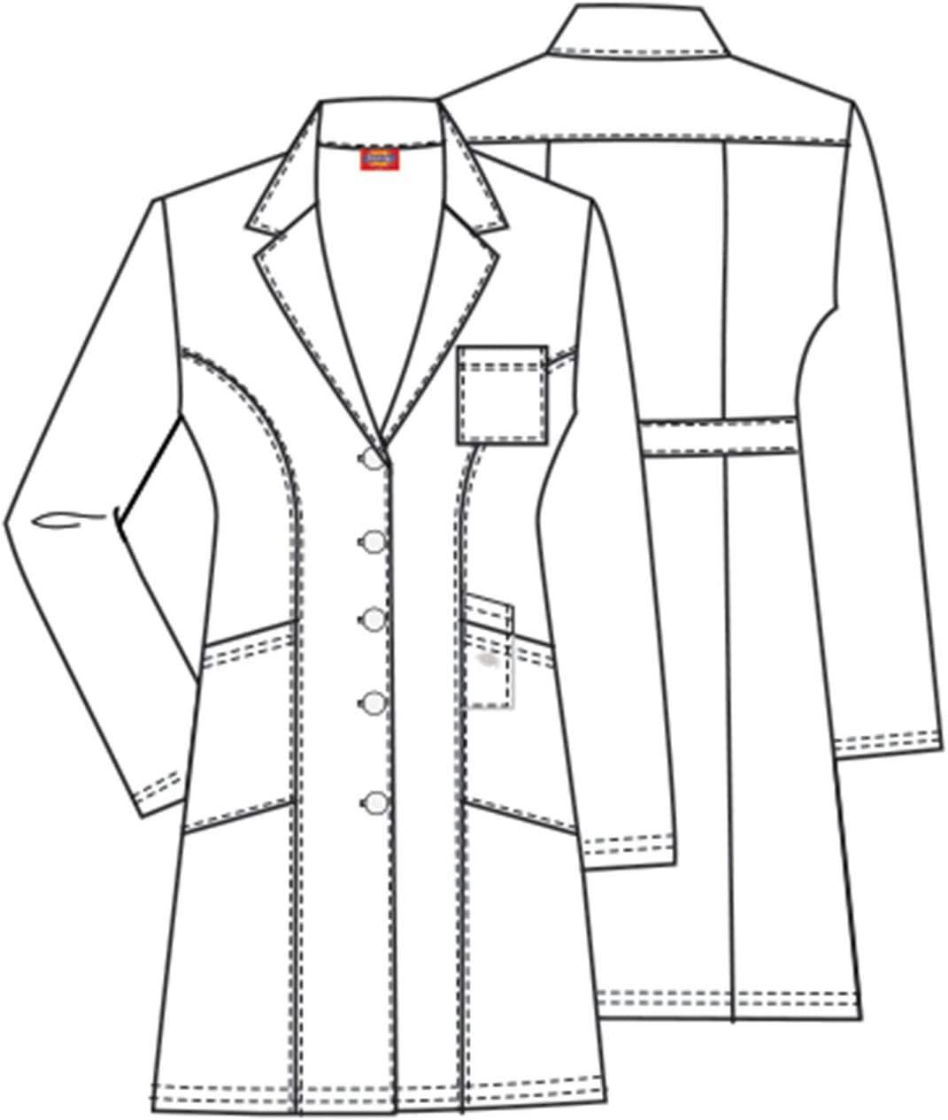 image:imageDickies Contemporary Fit Womens 37 Twill Fitted Lab Coat 82401White