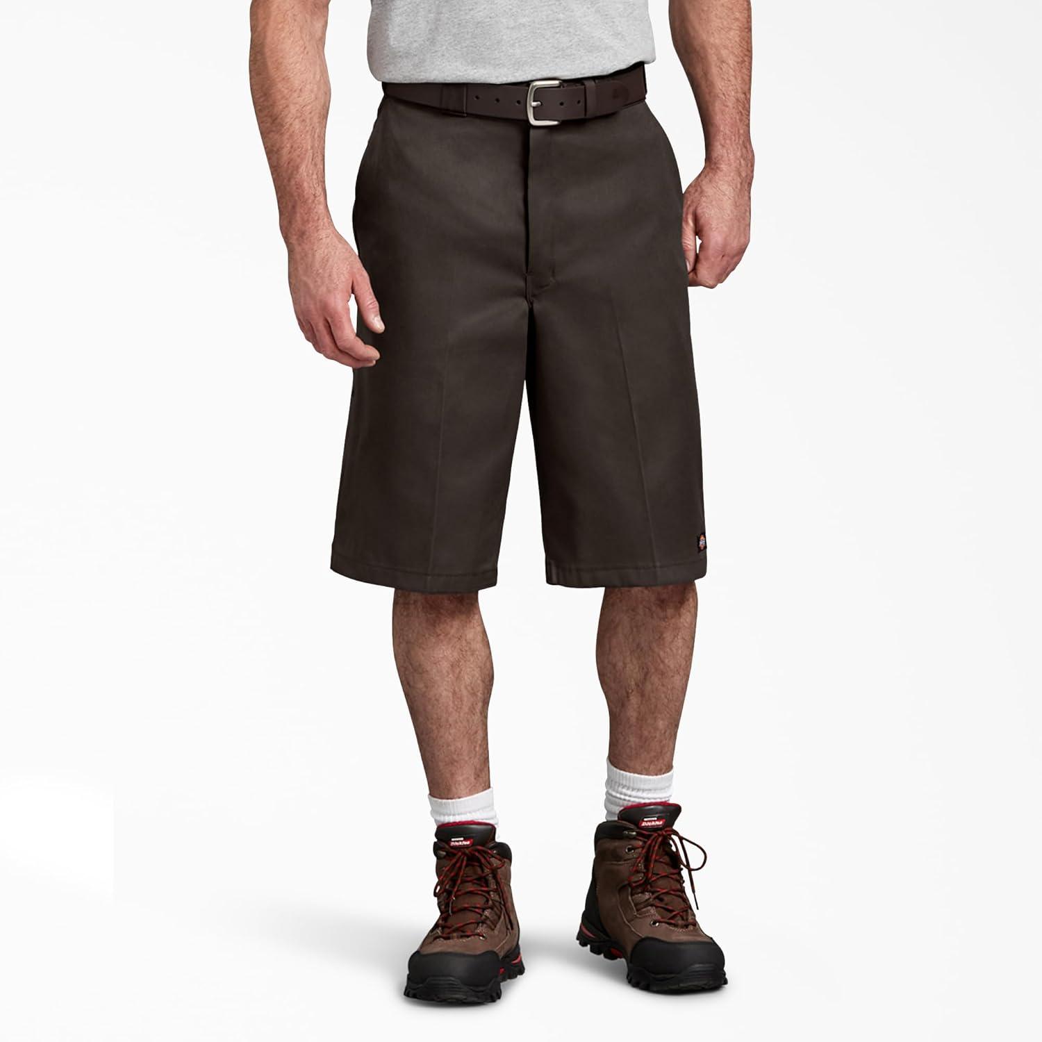 image:imageDickies Mens 13Inch Loose Fit MultiPocket Work ShortDark Brown
