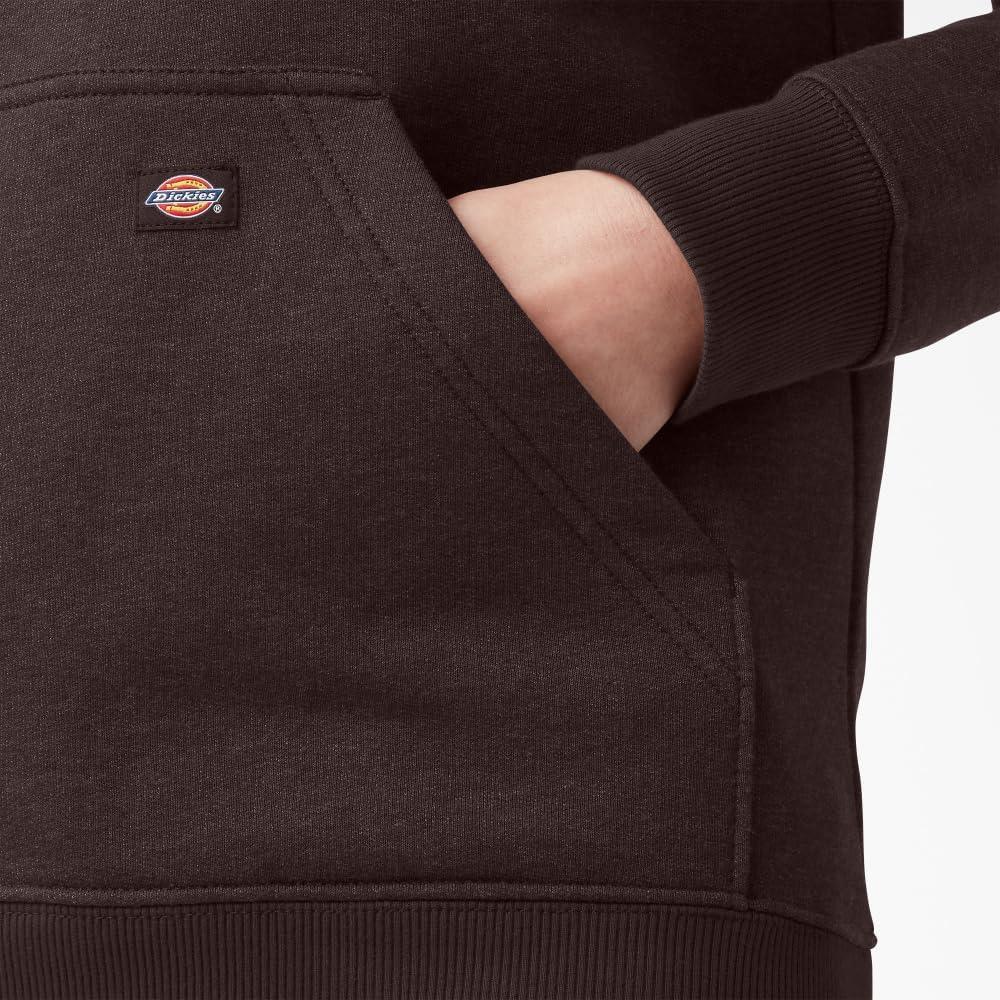 image:imageDickies Womens Dickies Womens Heavyweight Wordmark Fleece PulloverChocolate Brown Heather