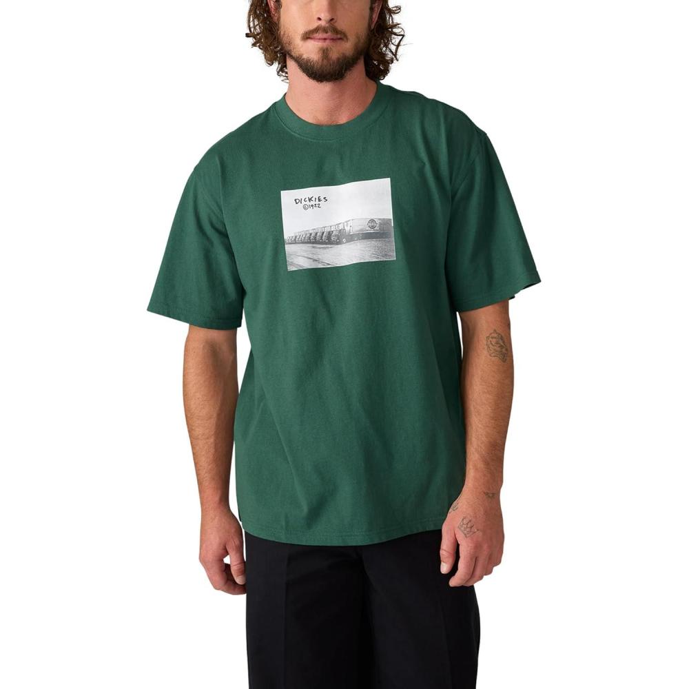 image:imageDickies Mens Short Sleeve Graphic TeePine Green  Sevier