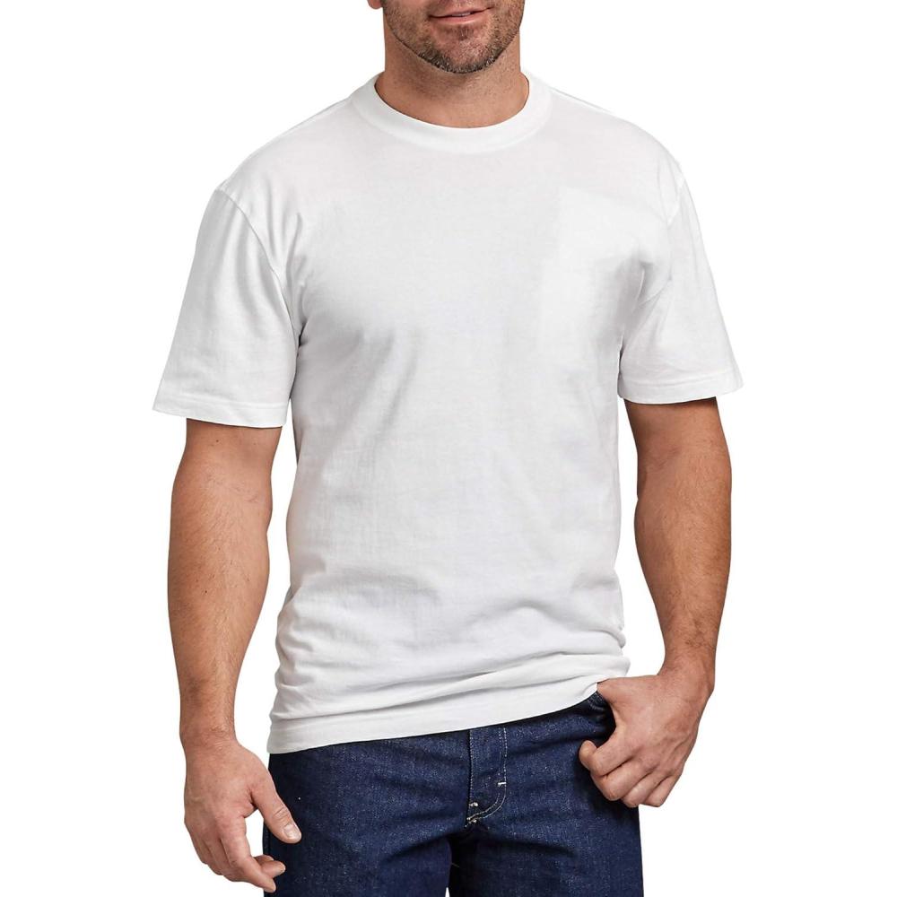 image:imageDickies Mens Short Sleeve Heavyweight Crew NeckWhite