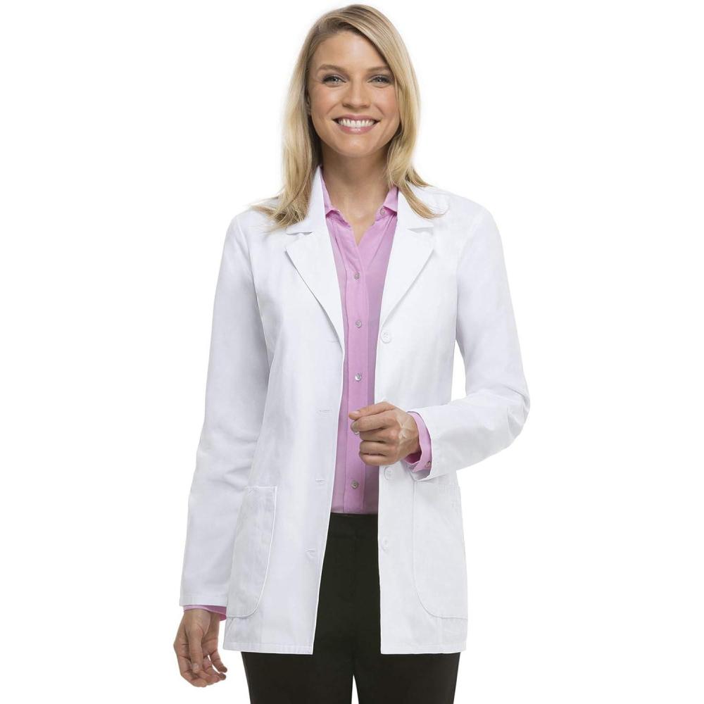 image:imageDickies Womens 29 Inch Notched Collar Lab CoatWhite