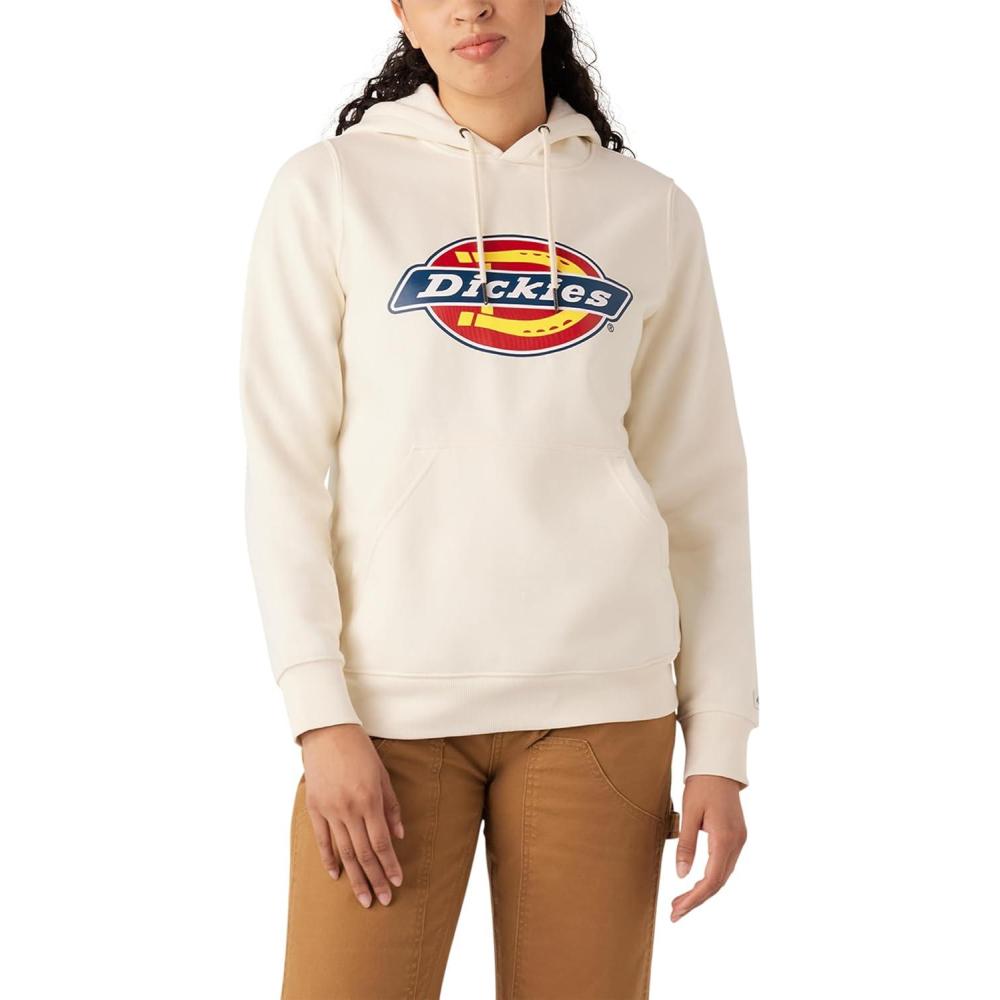image:imageDickies Womens Dickies Womens Heavyweight Logo Fleece PulloverAntique White