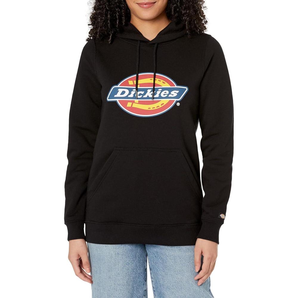 image:imageDickies Womens Dickies Womens Heavyweight Logo Fleece PulloverKnit Black