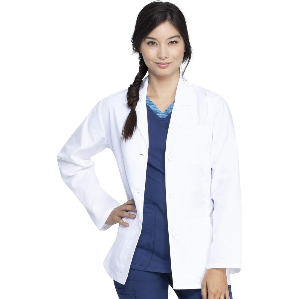 image:imageDickies Womens Lab Coat 28 Consultation Lab Coat for Women 3 Pockets 84401White