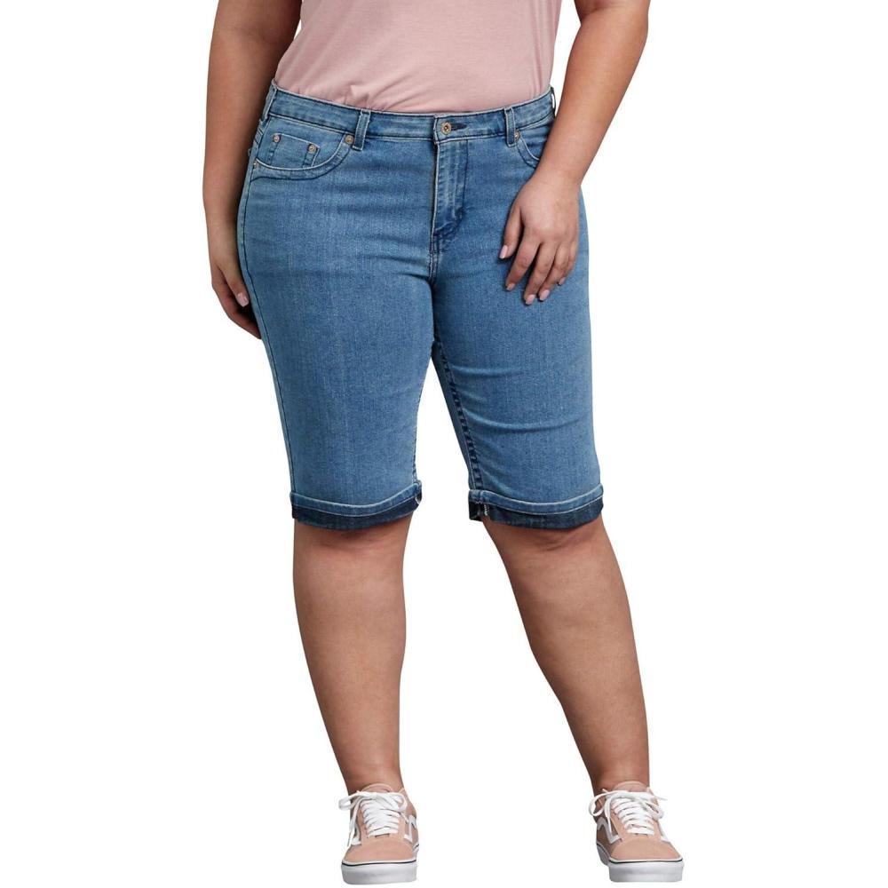 image:imageDickies Womens PlusSize Slim Fit 13 Denim 5Pocket Cargo Short  Plus
