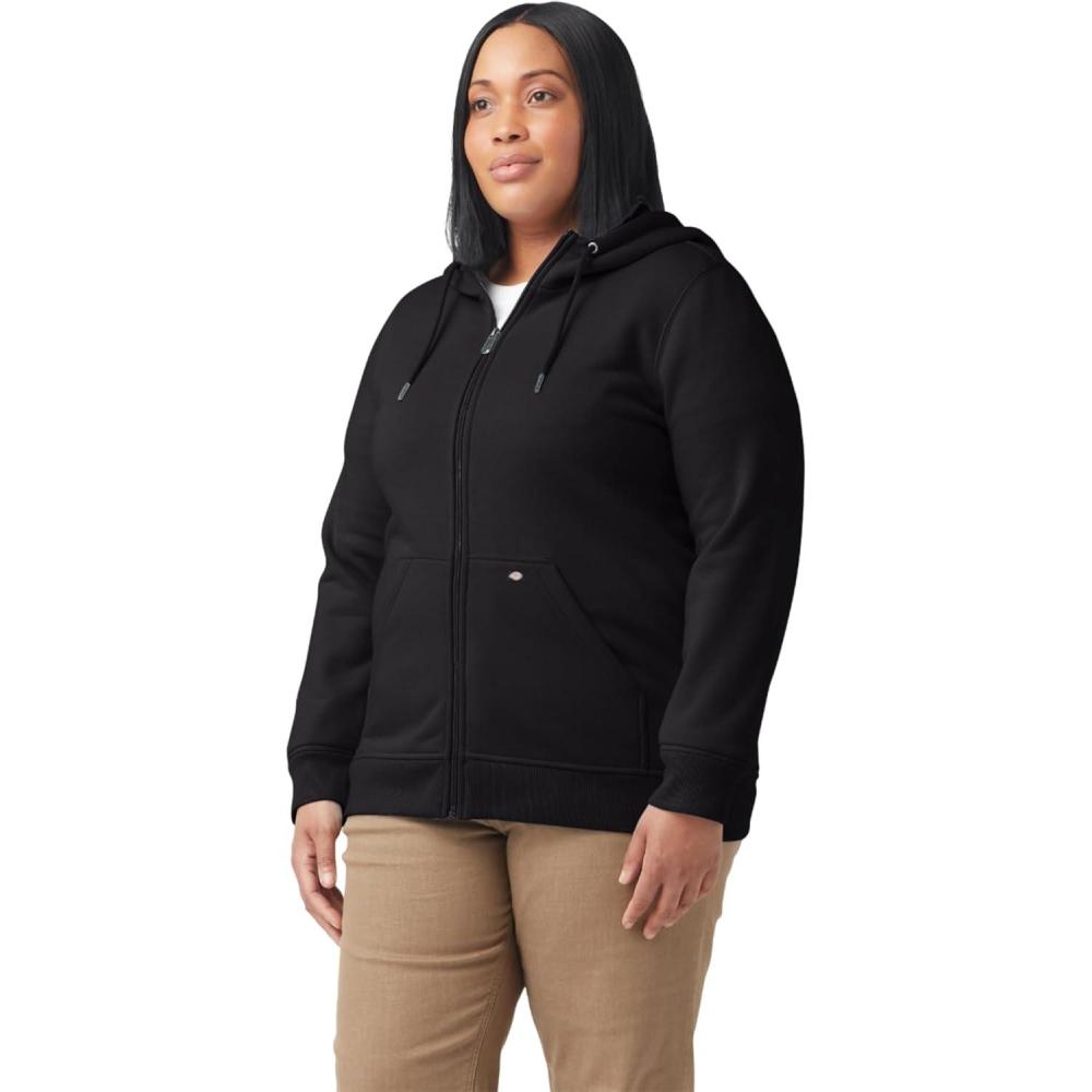 image:imageDickies Womens Womens Plus Heavyweight Fullzip HoodieKnit Black