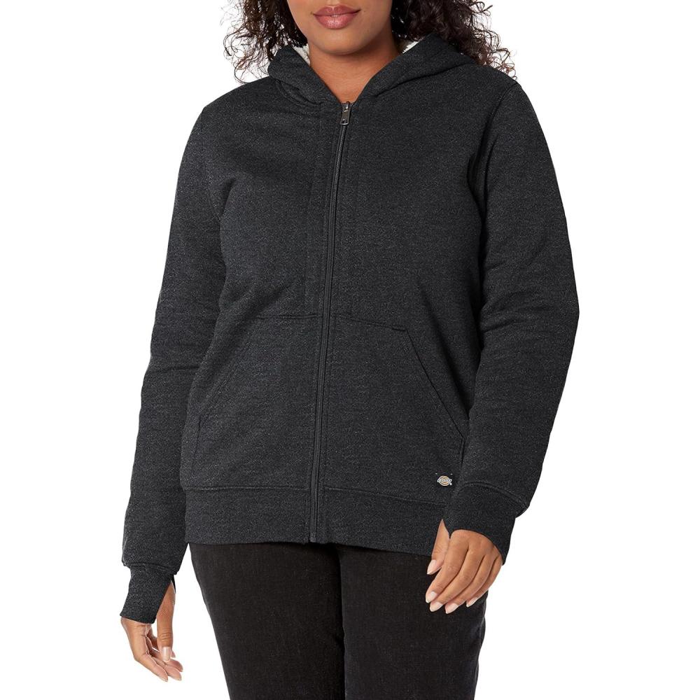 image:imageDickies womens Dickies Womens Sherpa Lined HoodieBlack Single Dye