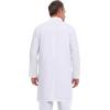 Dickies Lab Coat for Men and Women 40″ Button Front Closure Unisex Lab Coat with 3 Pockets – 83403(White)