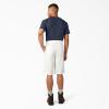 Dickies Men’s 13-Inch Loose Fit Multi-Pocket Work Short(White)