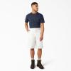 Dickies Men’s 13-Inch Loose Fit Multi-Pocket Work Short(White)