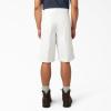 Dickies Men’s 13-Inch Loose Fit Multi-Pocket Work Short(White)