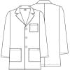 Dickies Mens Coat Lab Coat with 4 Pockets Notched Lapel with Three Button Closure – 81404(White)