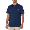 Dickies Men’s Heavyweight Henley(Deep Blue)