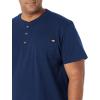 Dickies Men’s Heavyweight Henley(Deep Blue)