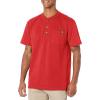Dickies Men’s Heavyweight Henley(English Red)