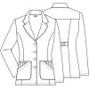 Dickies Women’s 29 Inch Notched Collar Lab Coat(White)