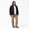 Dickies Women’s Women’s Plus Heavyweight Full-zip Hoodie(Knit Black)
