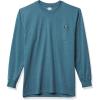 Dickies Men’s Big and Tall Long Sleeve Heavyweight Crew Neck(Baltic Blue Single Dye)