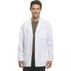 Dickies Mens Coat Lab Coat with 4 Pockets Notched Lapel with Three Button Closure – 81404(White)