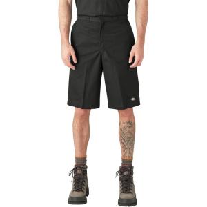 Dickies Men’s 13-Inch Loose Fit Multi-Pocket Work Short(Black V1)