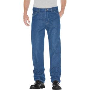 Dickies Men’s Big-Tall Washed Regular Fit 5-Pocket Jean(Stone Washed Indigo Blue)