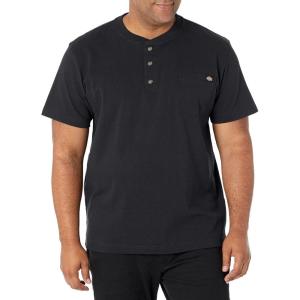 Dickies Men’s Heavyweight Henley(Black)