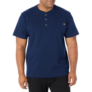 Dickies Men’s Heavyweight Henley(Deep Blue)