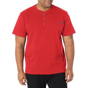 Dickies Men’s Heavyweight Henley(English Red)