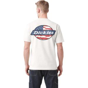 Dickies Men’s Short Sleeve Graphic Tee(Americana / Snow White)