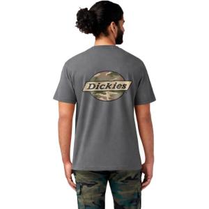 Dickies Men’s Short Sleeve Graphic Tee(Charcoal / Camo Logo)
