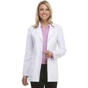 Dickies Women’s 29 Inch Notched Collar Lab Coat(White)