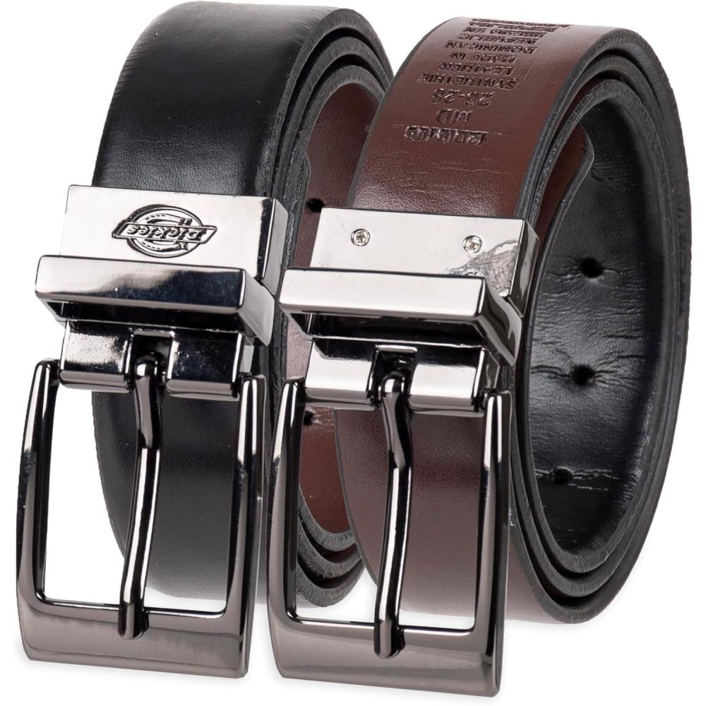 image:imageDickies Boys Feather Edge Dress Reversible BeltBlackBrown