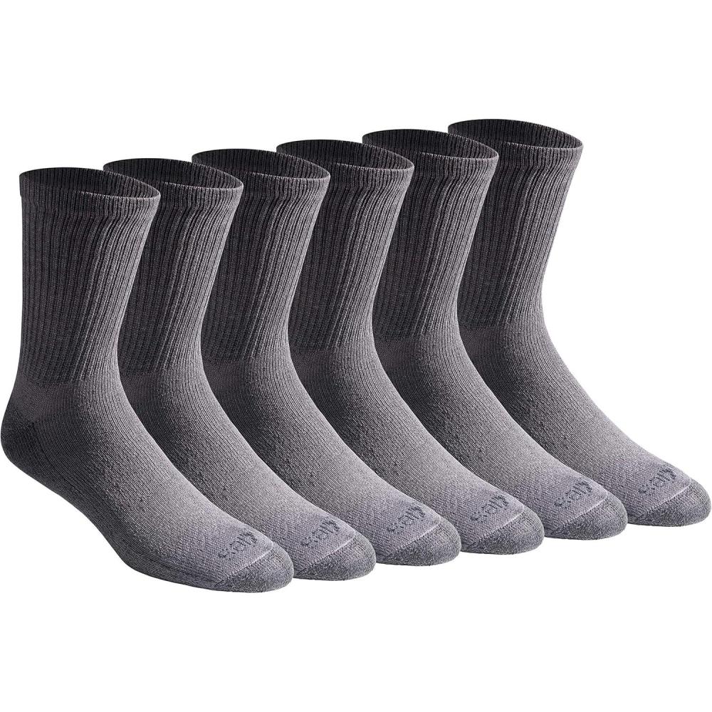 image:imageDickies Mens DriTech MidCrew Comfort Length Moisture Control Socks 6 12 PairsComfort Length Charcoal 6 Pairs