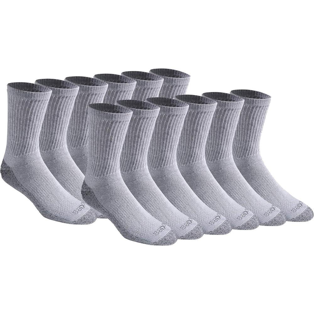 image:imageDickies Mens DriTech MidCrew Comfort Length Moisture Control Socks 6 12 PairsComfort Length Grey 12 Pairs