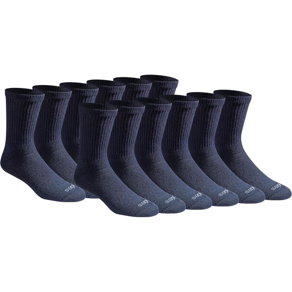 image:imageDickies Mens DriTech MidCrew Comfort Length Moisture Control Socks 6 12 PairsComfort Length Navy 12 Pairs