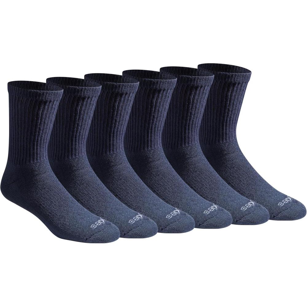 image:imageDickies Mens DriTech MidCrew Comfort Length Moisture Control Socks 6 12 PairsComfort Length Navy 6 Pairs