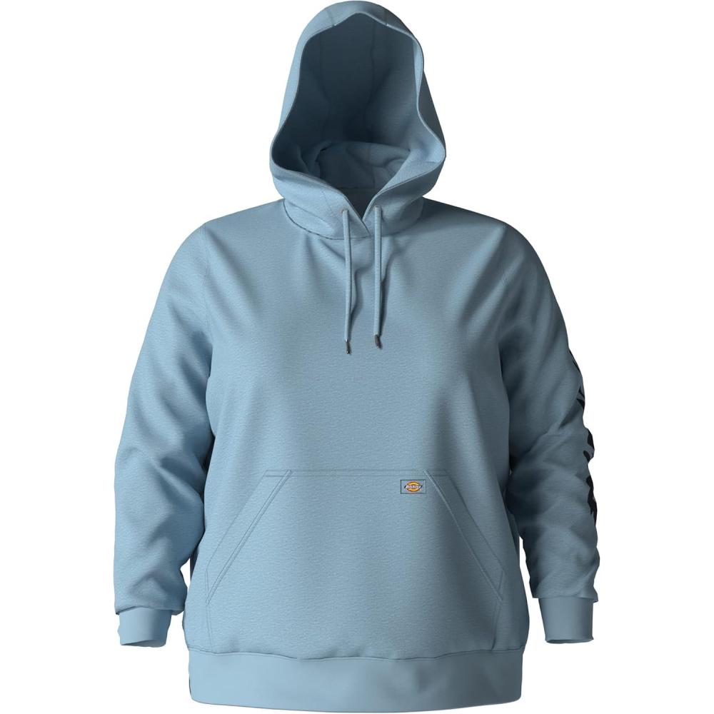 image:imageDickies womens Womens Plus Heavyweight Wordmark Fleece PulloverClear Blue