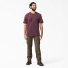 Dickies Men’s Big & Tall Heavyweight Crew Neck Short Sleeve Tee(Burgundy Heather)