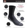 Dickies Men’s Dri-Tech Mid-Crew Comfort Length Moisture Control Socks (6, 12 Pairs)(Comfort Length Black (6 Pairs))